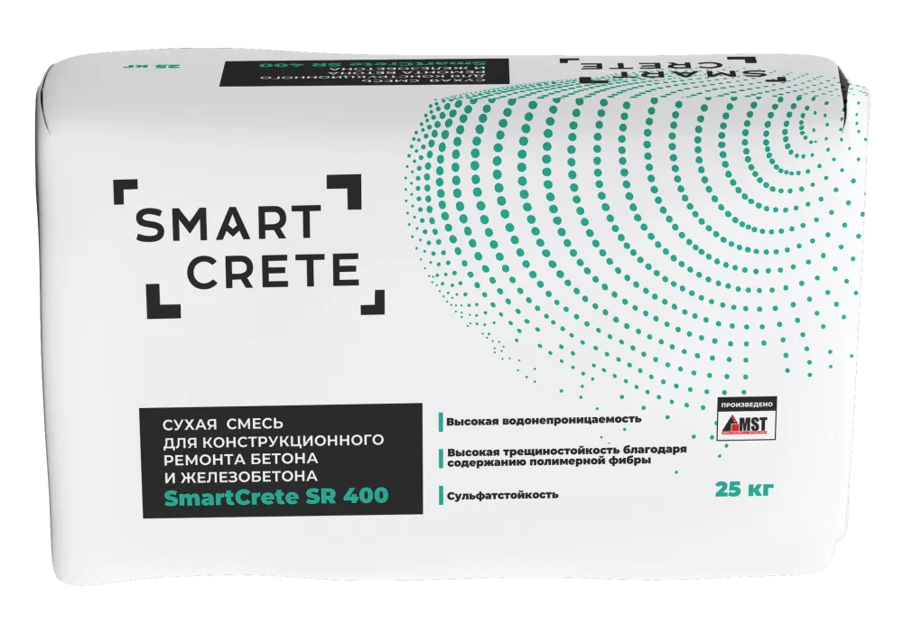 Сухая смесь для конструкционного ремонта бетона и железобетона SmartCrete SR 400 | МСТ