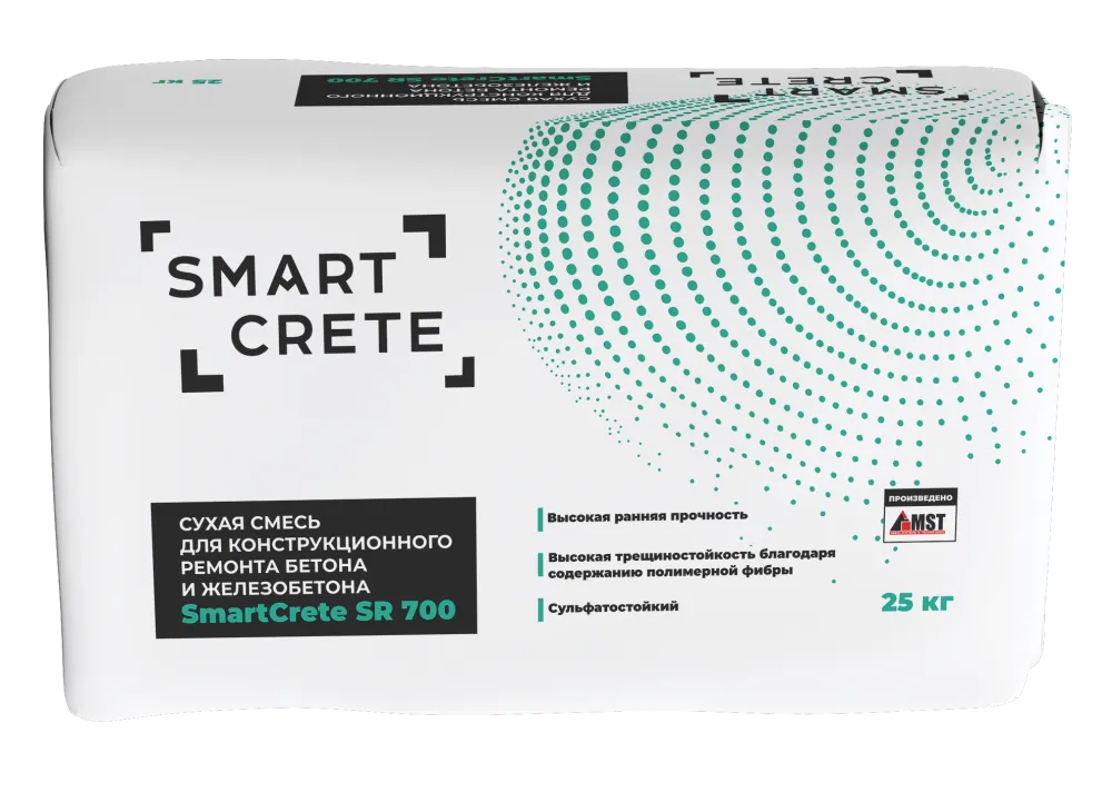Сухая смесь для конструкционного ремонта бетона и железобетона SmartCrete SR 700 | МСТ