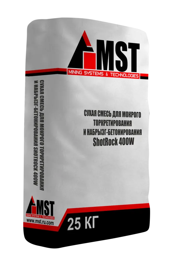 Сухая смесь для мокрого торкретирования и набрызг-бетонирования ShotRock 400W | МСТ