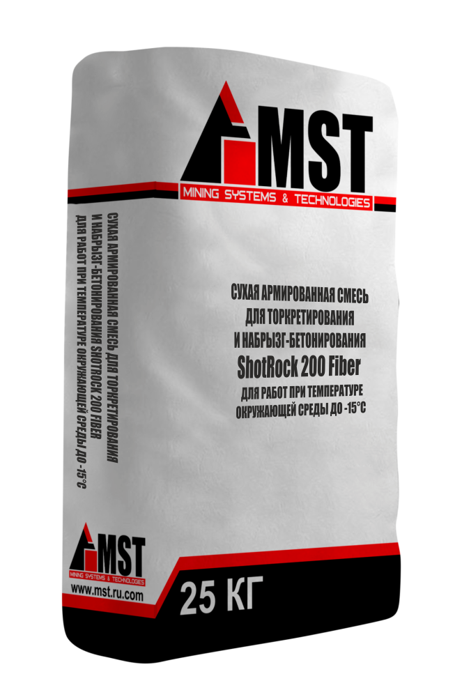 Сухая армированная смесь для торкретирования и набрызг-бетонировани ShotRock 200 Fiber -15℃ | МСТ
