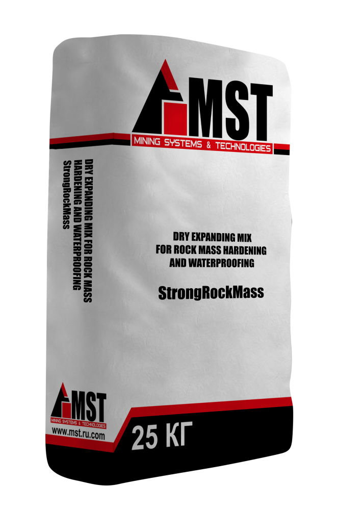 Dry expanding mix for rock mass hardening and waterproofing StrongRockMass