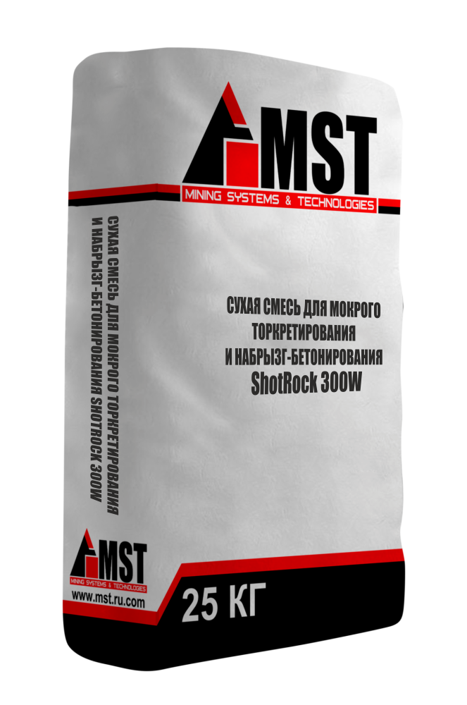 Сухая смесь для мокрого торкретирования и набрызг-бетонирования ShotRock 300W | МСТ